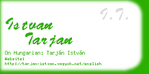 istvan tarjan business card